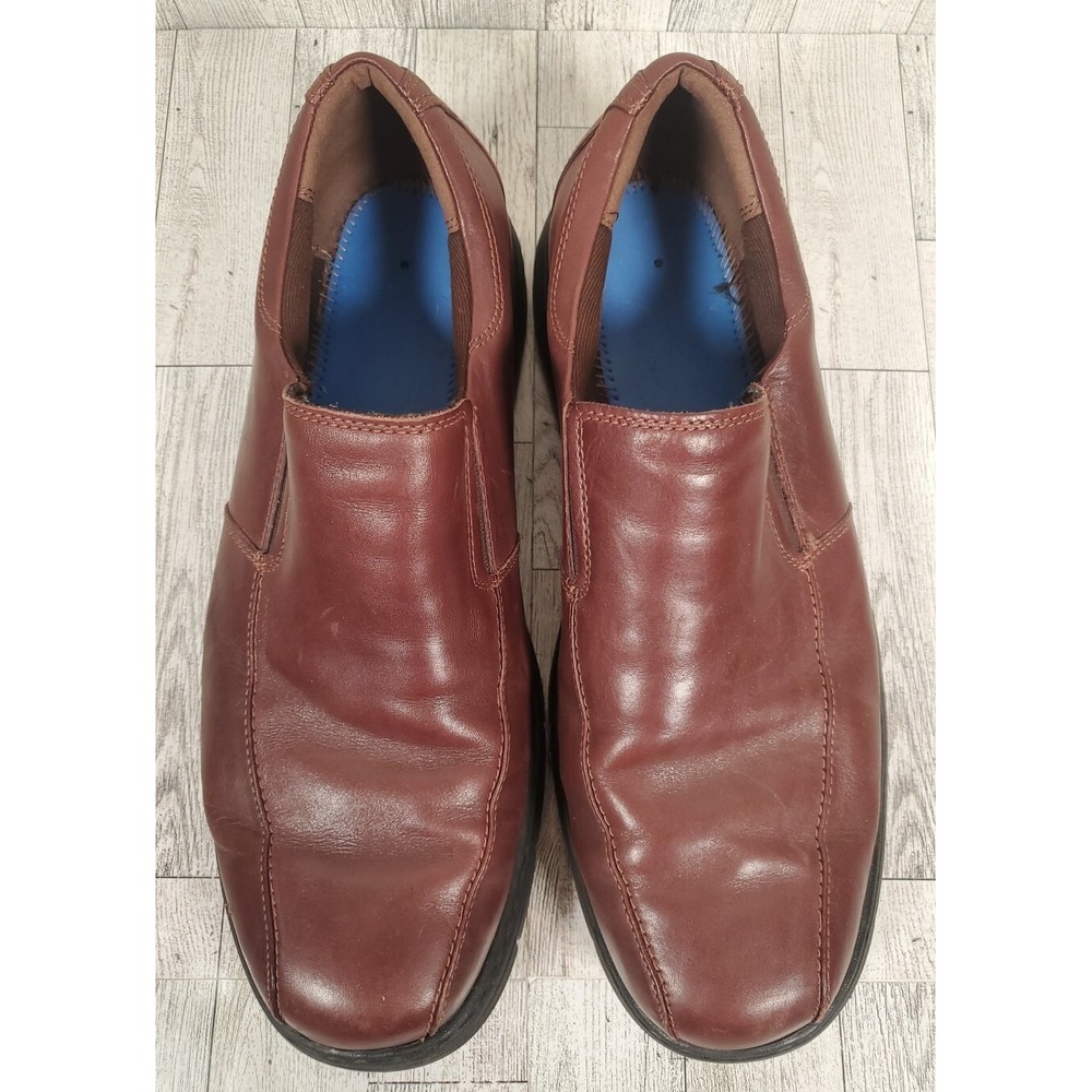 Dunham Mens Shoes Size 13 Brown Leather No Insoles Slip On DAA01BR